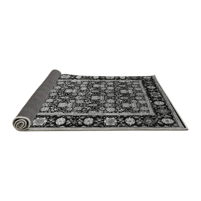 Sideview of Oriental Gray Traditional Rug, urb1060gry