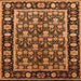 Square Oriental Orange Traditional Rug, urb1060org