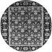 Round Oriental Gray Traditional Rug, urb1060gry