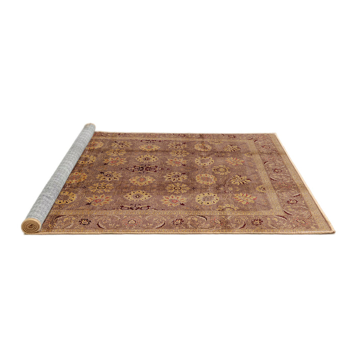 Sideview of Machine Washable Industrial Modern Chestnut Red Rug, wshurb1061