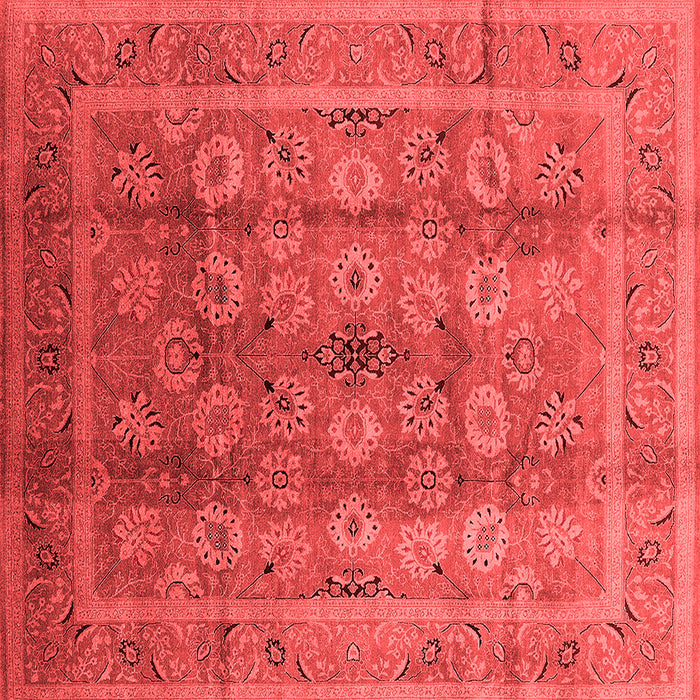 Machine Washable Oriental Red Traditional Rug, wshurb1061red