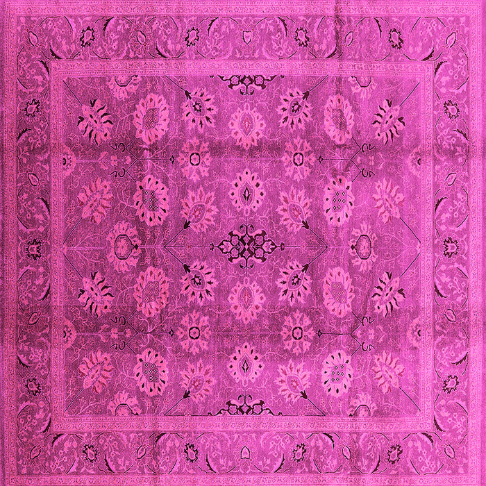 Square Oriental Pink Traditional Rug, urb1061pnk