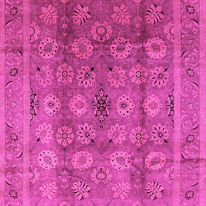 Machine Washable Oriental Pink Traditional Rug, wshurb1061pnk