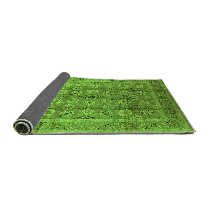 Sideview of Oriental Green Traditional Rug, urb1061grn