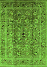 Oriental Green Traditional Rug, urb1061grn