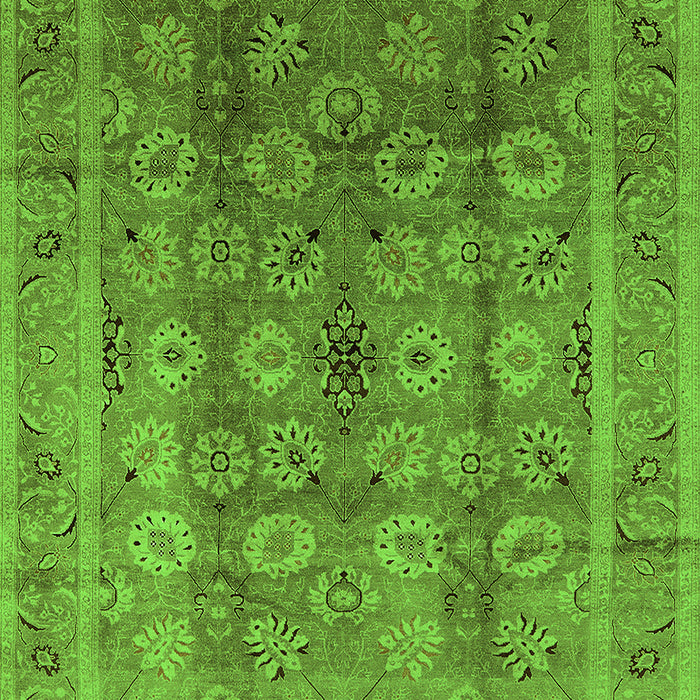 Oriental Green Traditional Rug, urb1061grn