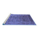 Sideview of Machine Washable Oriental Blue Traditional Rug, wshurb1061blu