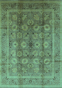Oriental Turquoise Traditional Rug, urb1061turq