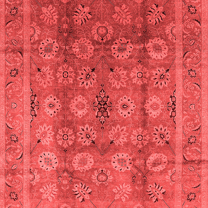 Machine Washable Oriental Red Traditional Rug, wshurb1061red