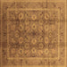 Square Oriental Brown Traditional Rug, urb1061brn
