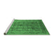 Sideview of Machine Washable Oriental Emerald Green Traditional Area Rugs, wshurb1061emgrn