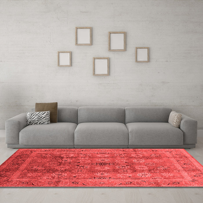 Traditional Red Washable Rugs