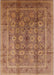 Mid-Century Modern Chestnut Red Oriental Rug, urb1061