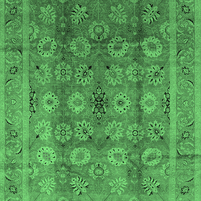 Oriental Emerald Green Traditional Rug, urb1061emgrn