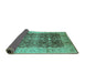 Sideview of Oriental Turquoise Traditional Rug, urb1062turq