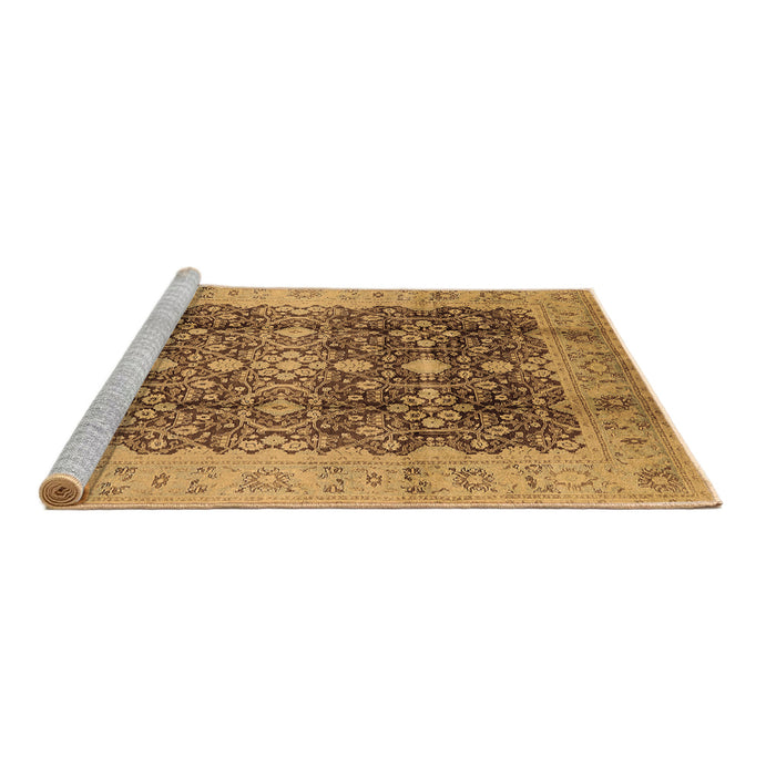 Sideview of Machine Washable Oriental Brown Traditional Rug, wshurb1062brn