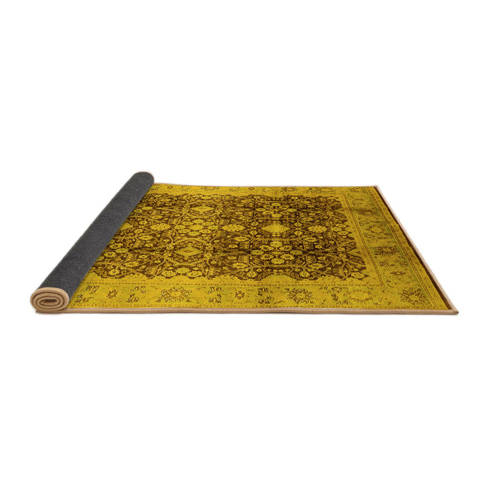 Sideview of Oriental Yellow Traditional Rug, urb1062yw