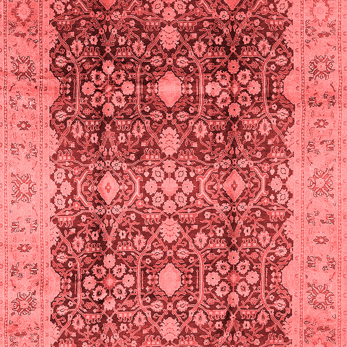 Machine Washable Oriental Red Traditional Rug, wshurb1062red