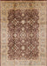 Mid-Century Modern Sienna Brown Oriental Rug, urb1062