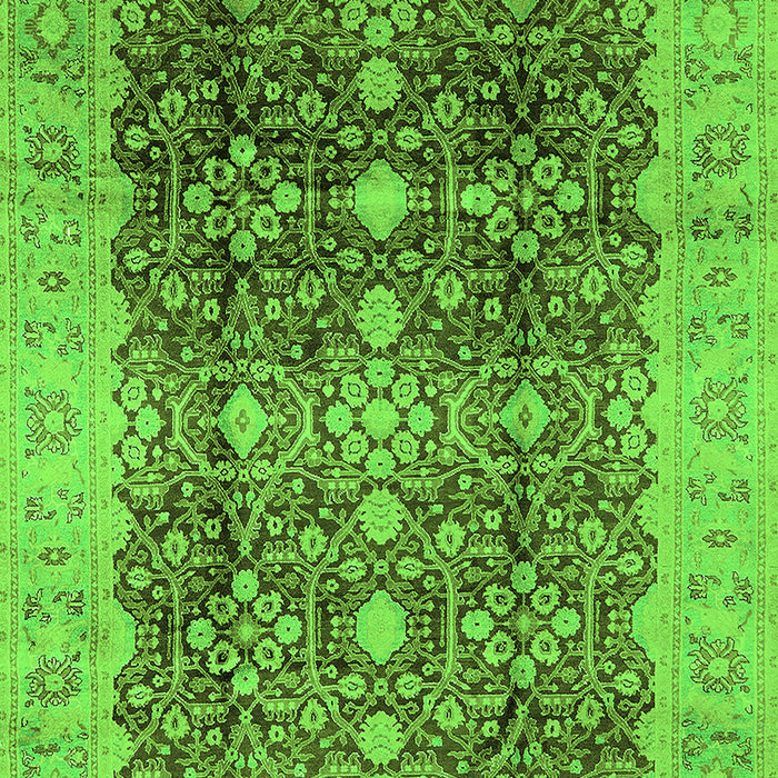 Oriental Green Traditional Rug, urb1062grn