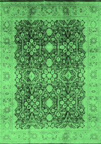 Oriental Emerald Green Traditional Rug, urb1062emgrn