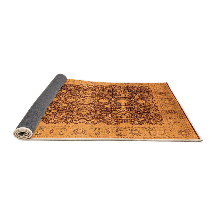 Sideview of Oriental Orange Traditional Rug, urb1062org