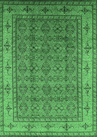 Oriental Emerald Green Industrial Rug, urb1063emgrn