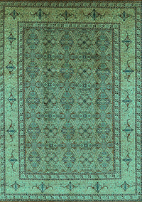 Oriental Turquoise Industrial Rug, urb1063turq