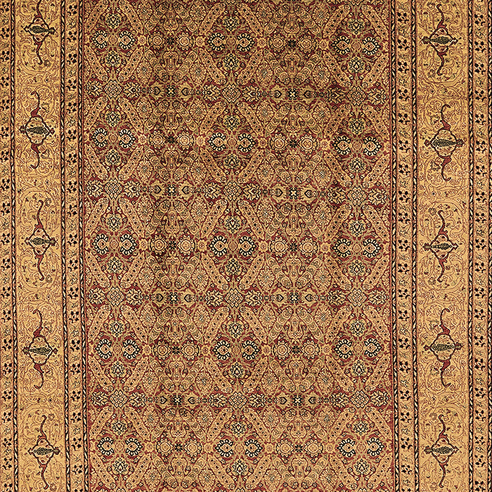 Machine Washable Oriental Brown Industrial Rug, wshurb1063brn