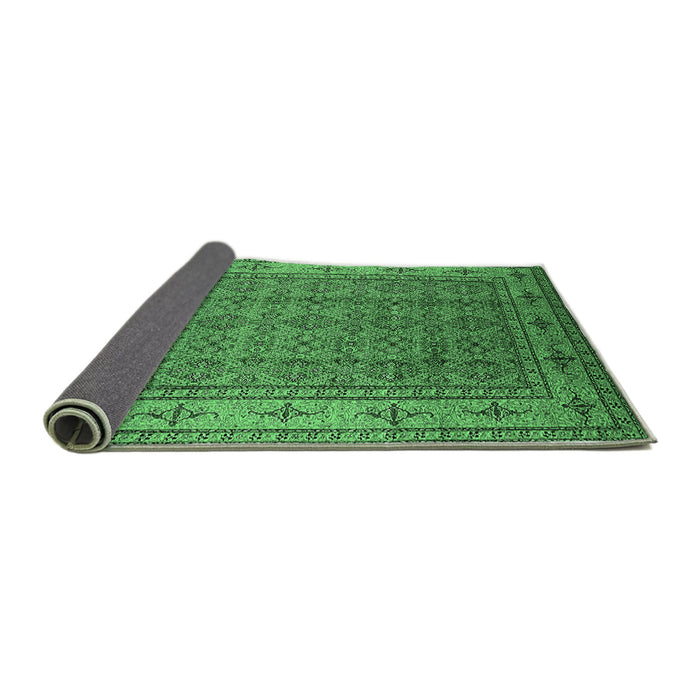 Sideview of Oriental Emerald Green Industrial Rug, urb1063emgrn