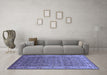 Machine Washable Oriental Blue Industrial Rug in a Living Room, wshurb1063blu