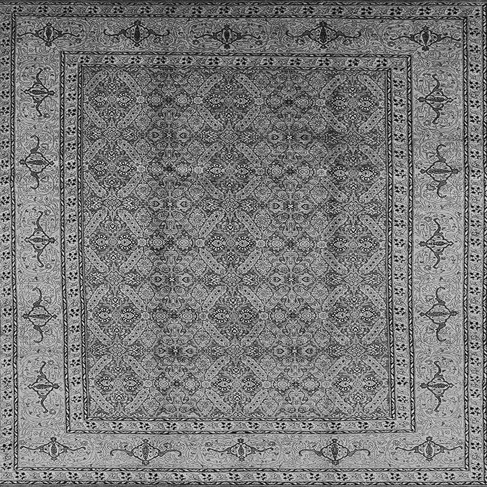 Square Oriental Gray Industrial Rug, urb1063gry