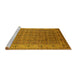 Sideview of Machine Washable Oriental Yellow Industrial Rug, wshurb1063yw