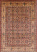 Machine Washable Industrial Modern Brown Sand Brown Rug, wshurb1063