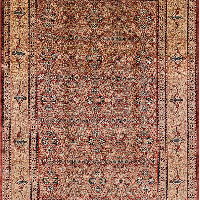 Mid-Century Modern Brown Sand Brown Oriental Rug, urb1063