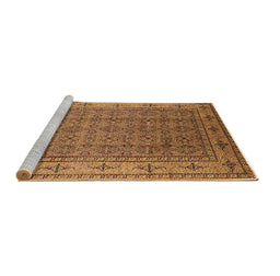 Sideview of Machine Washable Oriental Brown Industrial Rug, wshurb1063brn