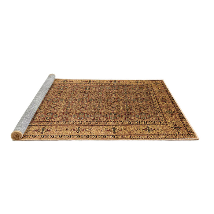 Sideview of Machine Washable Oriental Brown Industrial Rug, wshurb1063brn