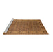 Sideview of Machine Washable Oriental Brown Industrial Rug, wshurb1063brn