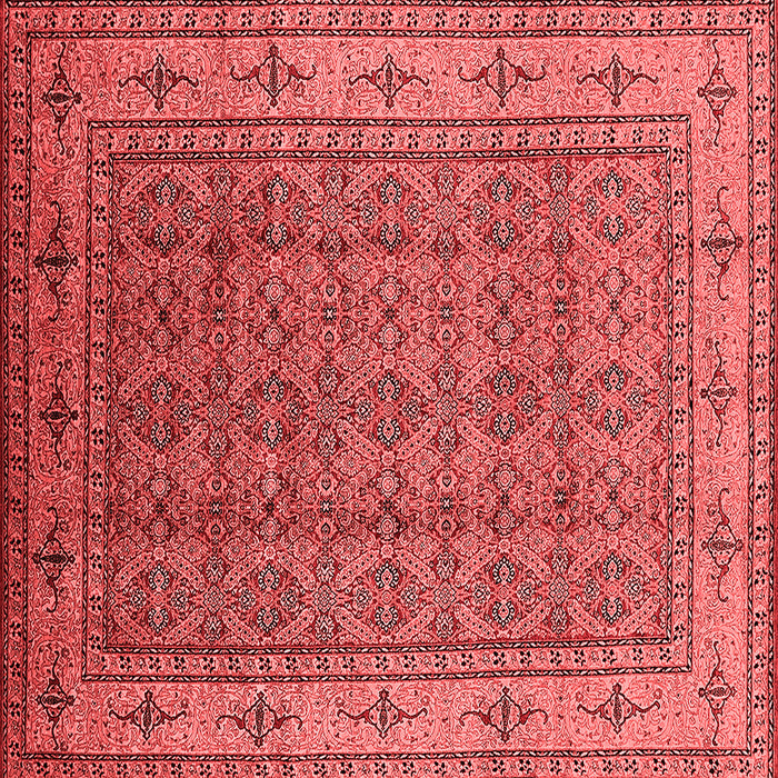 Machine Washable Oriental Red Industrial Rug, wshurb1063red