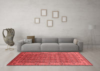 Machine Washable Oriental Red Industrial Rug, wshurb1063red