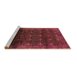 Sideview of Machine Washable Oriental Brown Industrial Rug, wshurb1064brn