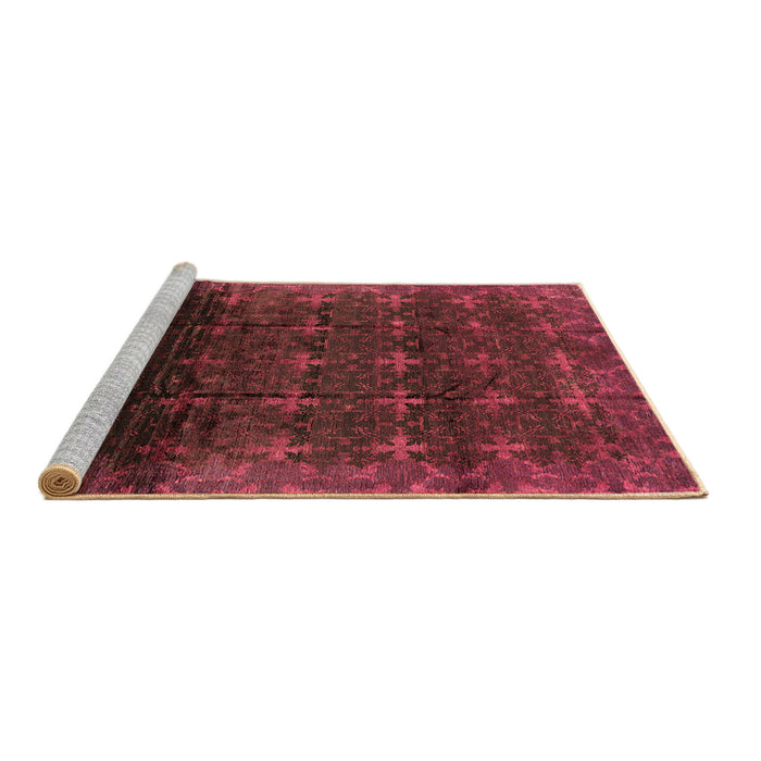 Sideview of Machine Washable Oriental Brown Industrial Rug, wshurb1064brn