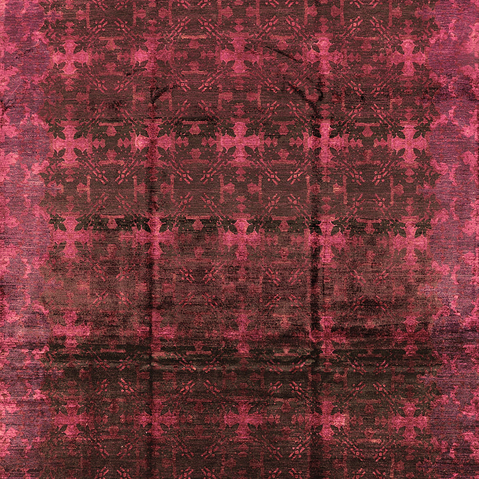 Machine Washable Oriental Brown Industrial Rug, wshurb1064brn