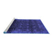 Sideview of Machine Washable Oriental Blue Industrial Rug, wshurb1064blu