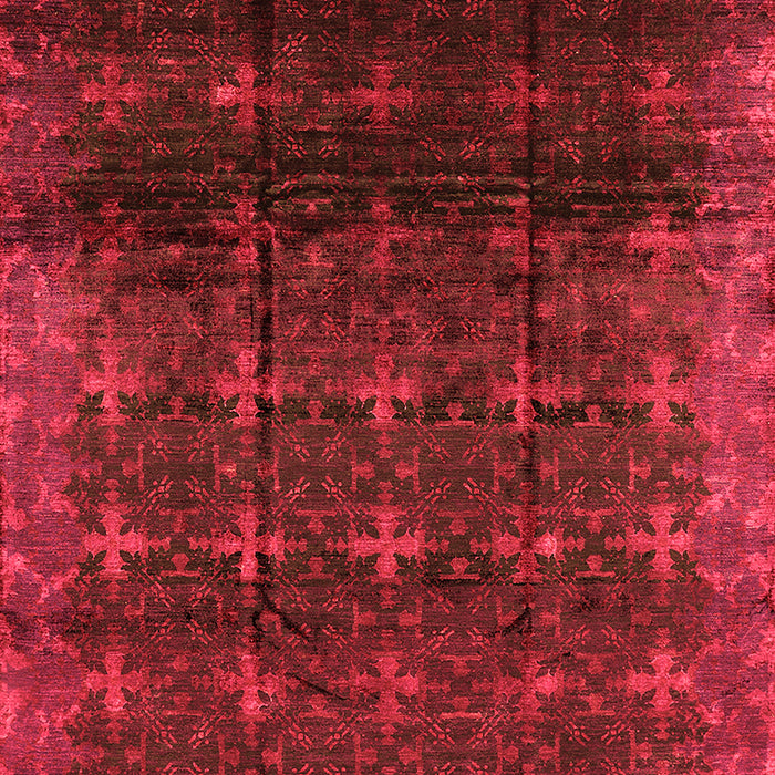 Machine Washable Oriental Orange Industrial Area Rugs, wshurb1064org