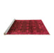 Sideview of Machine Washable Oriental Orange Industrial Area Rugs, wshurb1064org