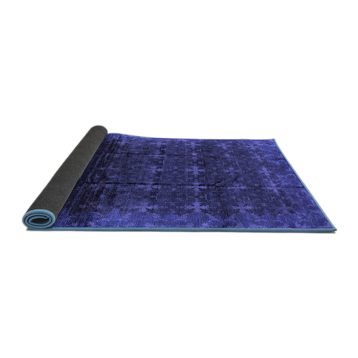 Sideview of Oriental Blue Industrial Rug, urb1064blu