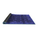 Sideview of Oriental Blue Industrial Rug, urb1064blu