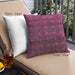 Front View of Mid-Century Modern Urban Square Dark Raspberry Purple Throw Pillow, 18 inch by 18 inch, pwurb1064