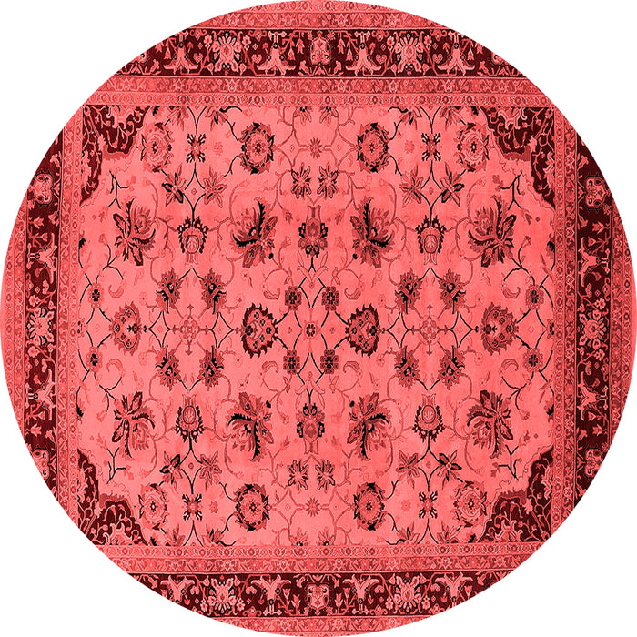 Machine Washable Oriental Red Traditional Rug, wshurb1065red